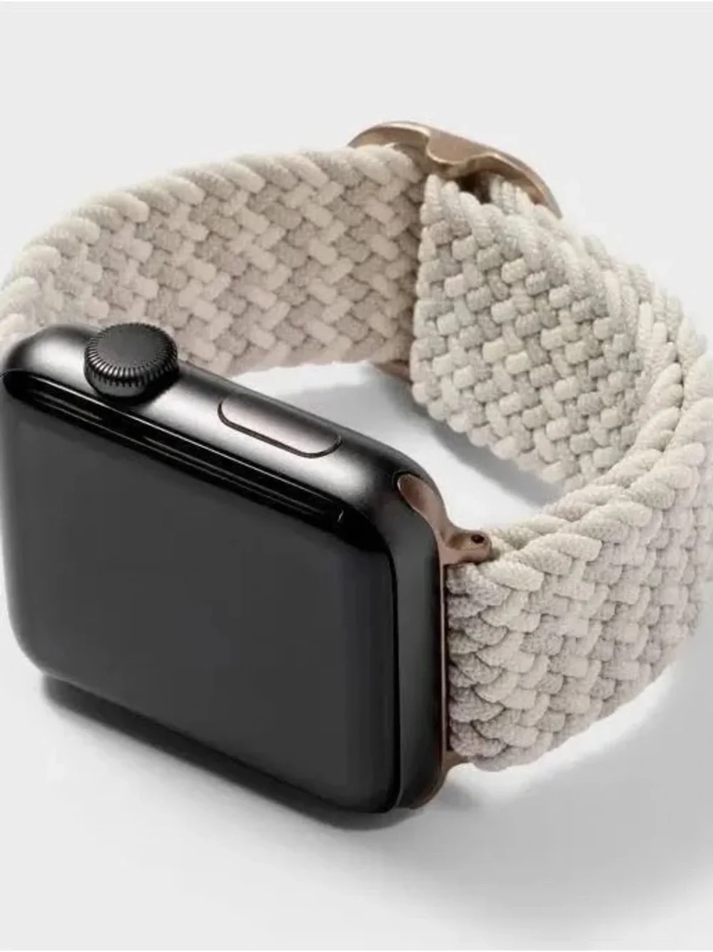 Woven Braided Watch Band - Cream